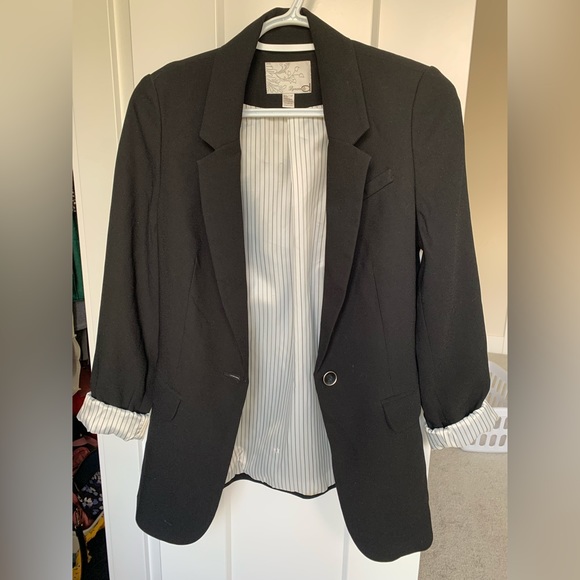 Black Dynamite Blazer with Striped Lining - Picture 1 of 7